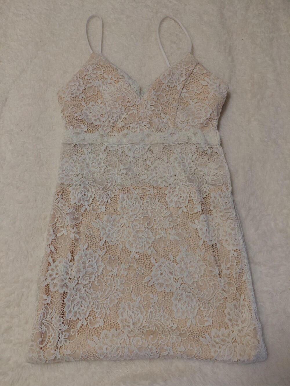 Windsor White Floral Lace Midi Dress Size S Romantic Elegant